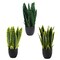 3pcs Artificial Fern Potted Plants - Highly Realistic Fake Ferns for Indoor/Outdoor Decor, Farmhouse, Patio, Living Room, Office, Windowsill (Plastic Pot, Low Maintenance)